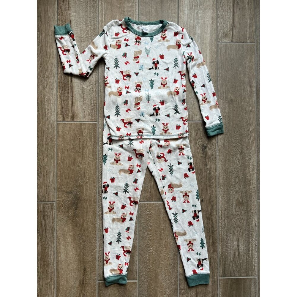 Modern Kids Unisex Holiday Dogs Pajamas Sz 7